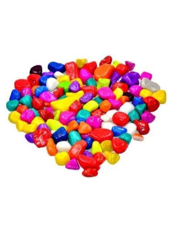 Afast Multicolor Pabbles/Stone for Garden, Plants, Aquarium & Home Decor, Marvels, Decoration, Fish Aquarium, Vase Filler, 0.5 KG -AK1 - Image 1